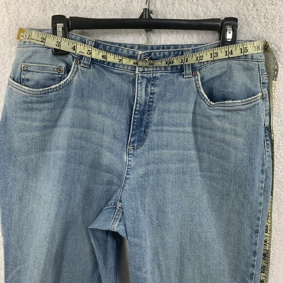 Vtg Talbots Womens Jeans Bootcut 12P Blue Mid Rise Stretch Pants Denim - Picture 3 of 11
